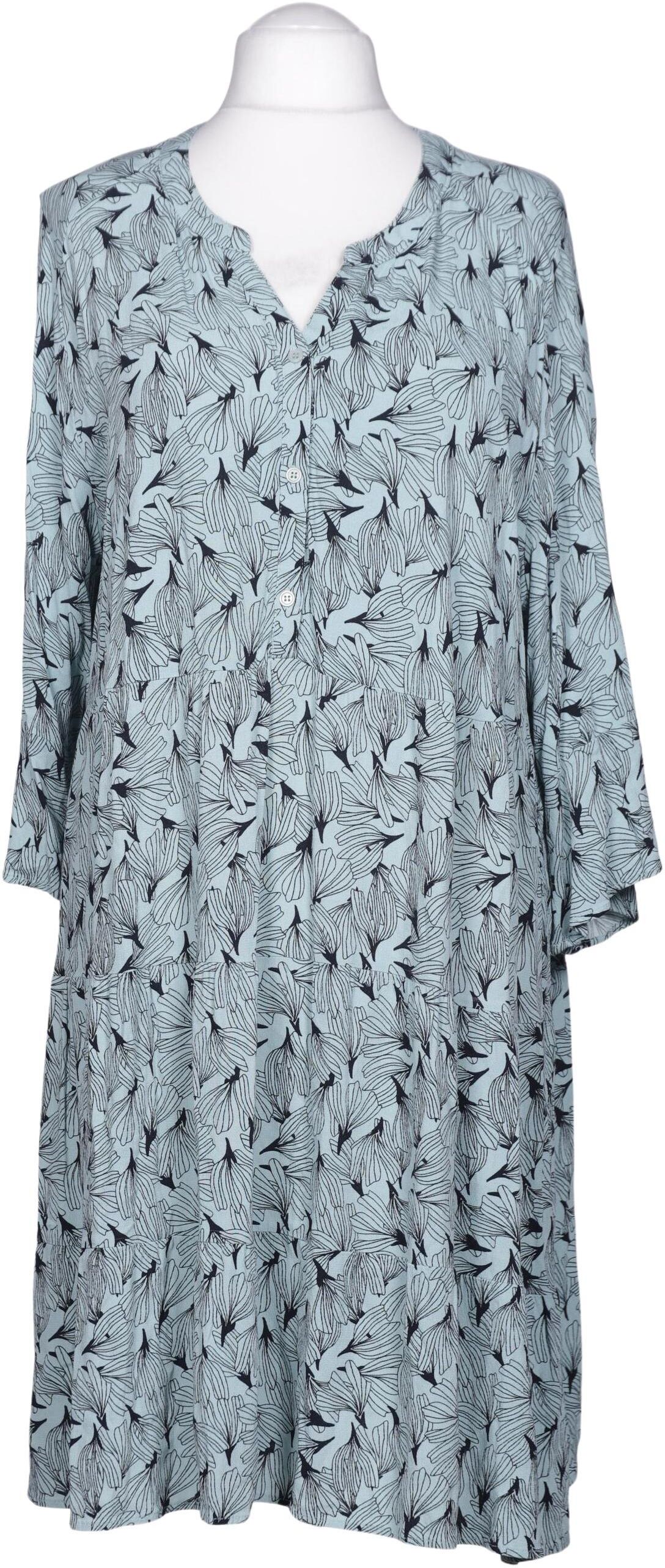 Ulla Popken Damen Kleid, Hellblau, Gr. Xxl, Viskose - Second Hand