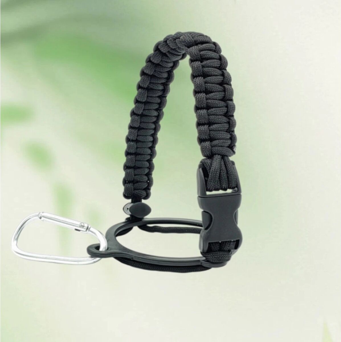 INF Lot de 2 sangles paracorde pour bouteille isolée 500ml, sangle de transport en nylon, fixation facile, compatible avec Le noir