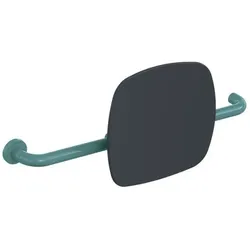 Hewi 801 Rückenstütze 801.51.9262L55 Wandabstand 150mm, Ausführung links, Lehne anthrazitgrau, aquablau