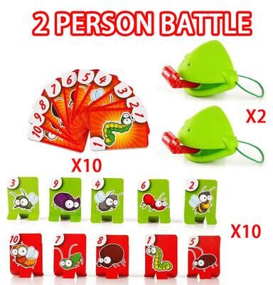 Smart Shopping Spot Frog Lizard Mask With Wagging Tongue Fun Lick Card Board Game For Family & Kids 2 Person Battle