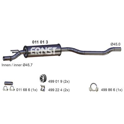 ERNST Vorschalldämpfer 011013 für Opel GM