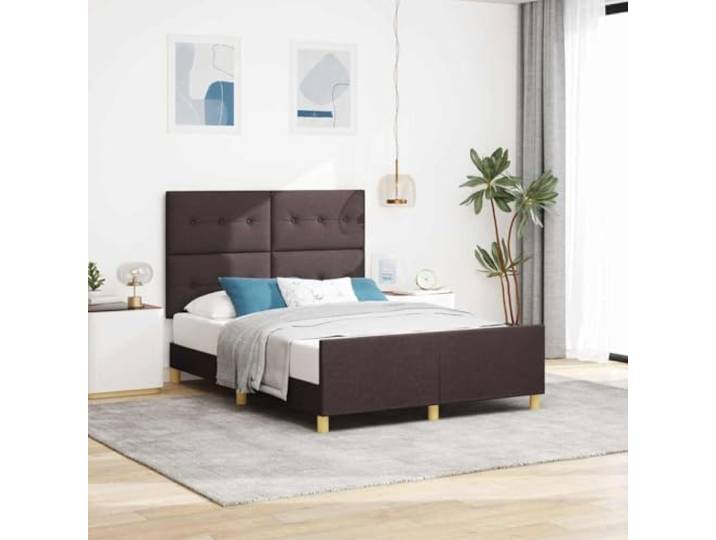 RJPLMFV Bettgestell, Ottoman, Velours, 140 x 200 cm, Braun Füße aus goldfarbenem Metall, versteckter Stauraum, inklusive Lattenrost, vielseitiger Sitz