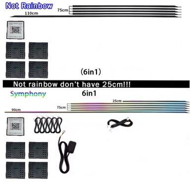 Uplift Treasures RGB LED Car Ambient Lights 6 10 14 18 in 1 Interior Atmosphere Lamp Kit 6in1 not Rainbow