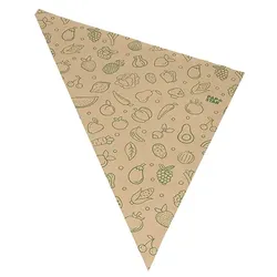 PAPSTAR 1000 Spitztüten, Kraftpapier 52,5 cm x 37 cm x 37 cm braun "Fruits & Vegs" Füllinhalt 1500 g