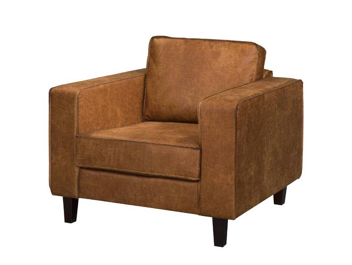 Sessel Braun/Cognac Mischgewebe Xia 94 x 86 x 90cm