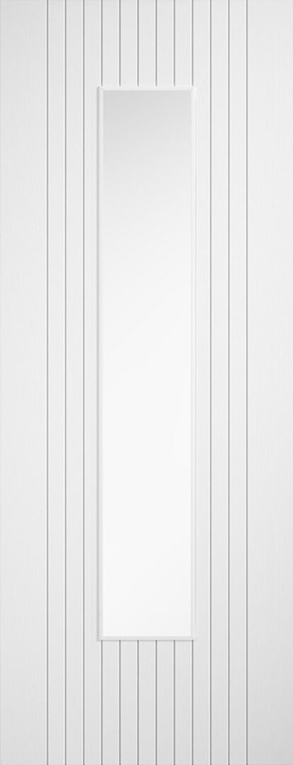LPD Doors Laminate Sydney Glazed Pre-finished Laminate Doors White 83.8mm x 198.1mm