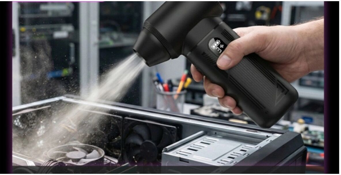 INF Souffleur de poussière haute vitesse haute puissance - Souffleur portable sans fil sans balais 200000rpm avec ventilateur
