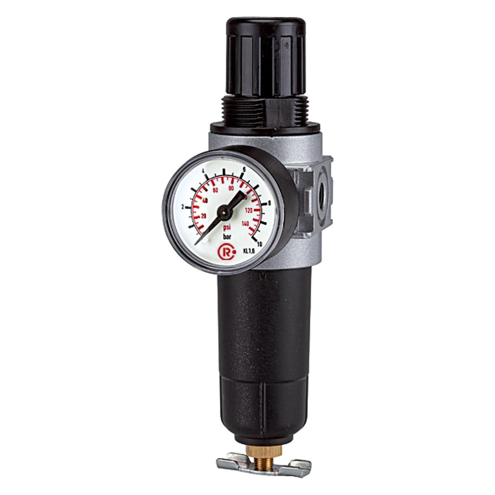 Riegler Filterregler "multifix-mini", Metallbehälter, G 1/8, 0,5 - 10 bar (C 05 M)