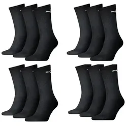 Puma Sportsocken Regular Crew Socken Sport 12-Pack schwarz - 43-46 - 43-46