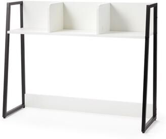 Suprima Yak About It® Durable Bookshelf - White with Black Metal by DormCo