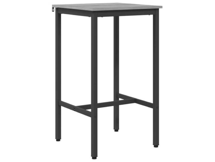 Bartisch, 52 x 52 x 110 cm, Holz, verzinkter Stahl, Sonoma-Grau