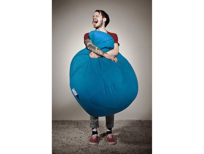 Sitzsack Easy L Blau/Blau Microfaser Ø 70cm