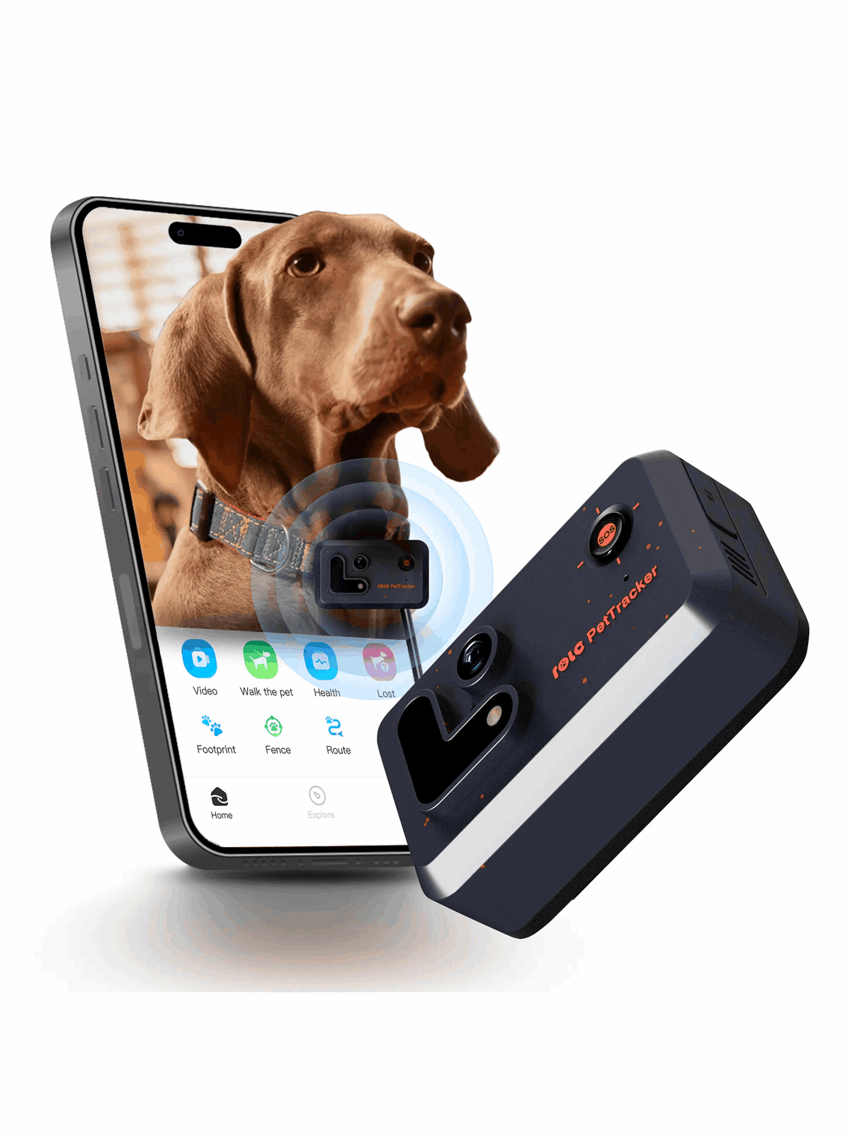 Enabot | ROLA PetTracker-GPS Tracker for Pets | Dark blue