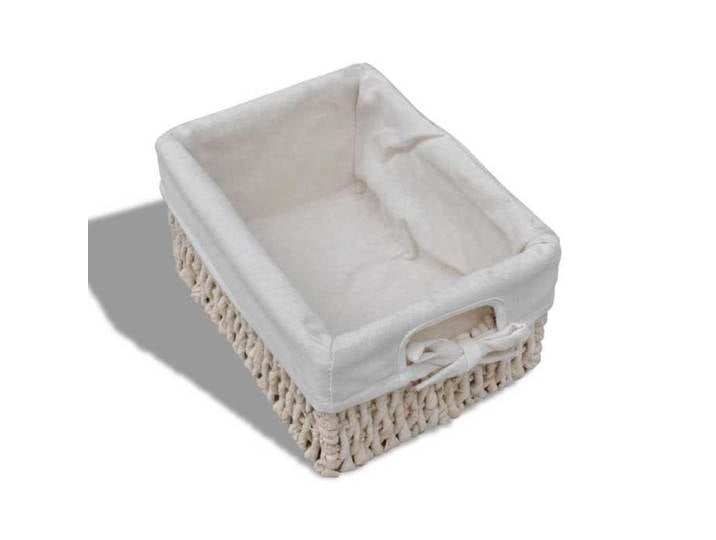 (SOLDES DEC)Étagère de rangement - Armoire à vitrine - Anti-poussière - en bois 3 paniers en tissage Blanc 01_7679758