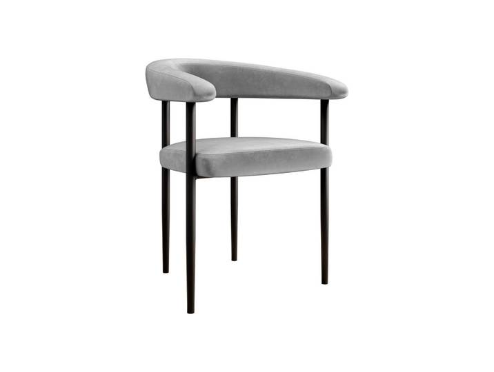 Mirjan24 Polsterstuhl Aria, Hellgrau, Metall, 61x73x56 cm, Esszimmer, Stühle, Armlehnstühle