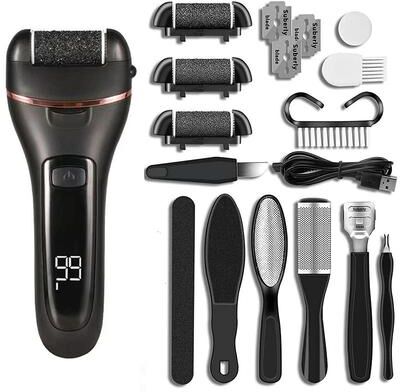 Uplift Essentials Professional Electric Foot Sandpaper Callus Remover black