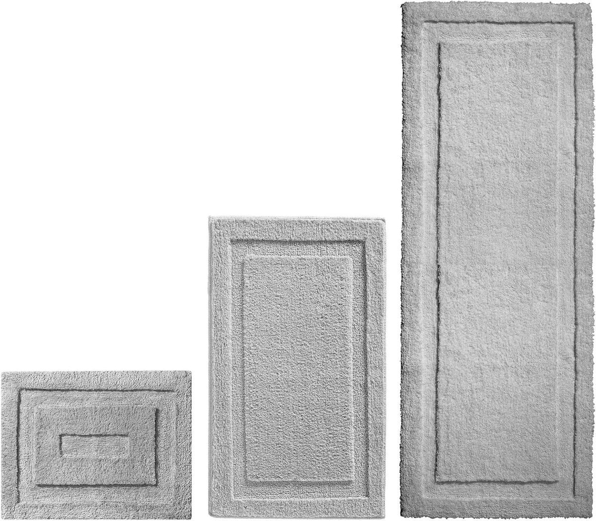 Set van 3 Microfiber Runner Quick Dry Doumatten - Grijs