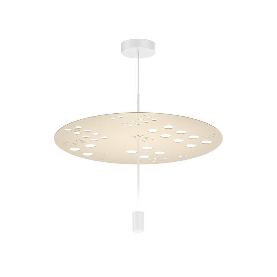 Wever & Ducré LED-Pendelleuchte SHEDDA FRACTAL CEILING SUSP 1.0 weiß/Seidengrau 2700K 242684SG3 5404037373512