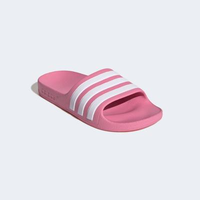 Badesandale ADIDAS SPORTSWEAR "AQUA ADILETTE", Mädchen, Gr. 35, pink (bliss pink, ftwr weiß, bliss pink), Synthetik, Schuhe Badelatschen Pantolette, Badelatschen
