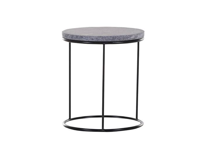 Beistelltisch TERRAZZO 35 x 40 cm grau/ schwarz