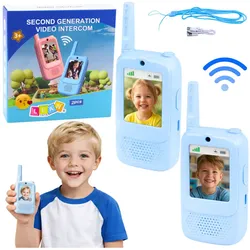 Walkie-Talkies für Kinder mit Videoaufzeichnungskamera, blau