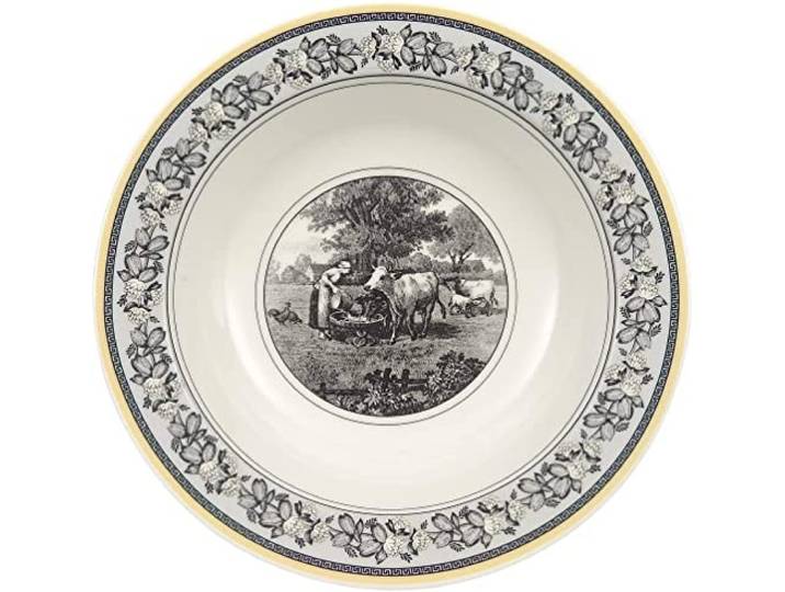 Villeroy & Boch Audun Ferme Salatschale 6 Stück Nr. 1010673821 und 4er Set EKM Living Edelstahl Strohhalme