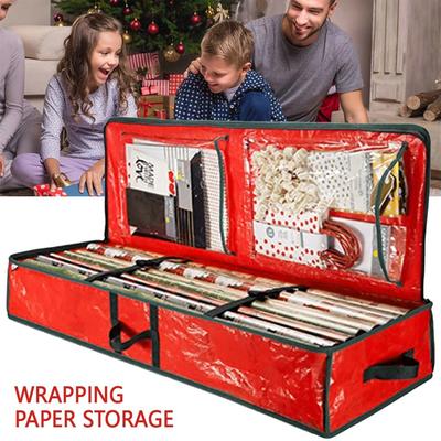 Christmas Gift Wrap Storage Bag For Underbed Organization Christmas Gift Wrap Storage Bag For Underbed Organization