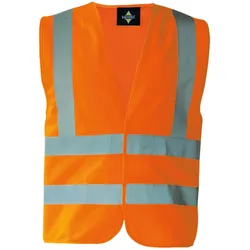Korntex Unisex Vier Reflexstreifen Weste Warnschutz-Weste KXVR signal orange 5XL