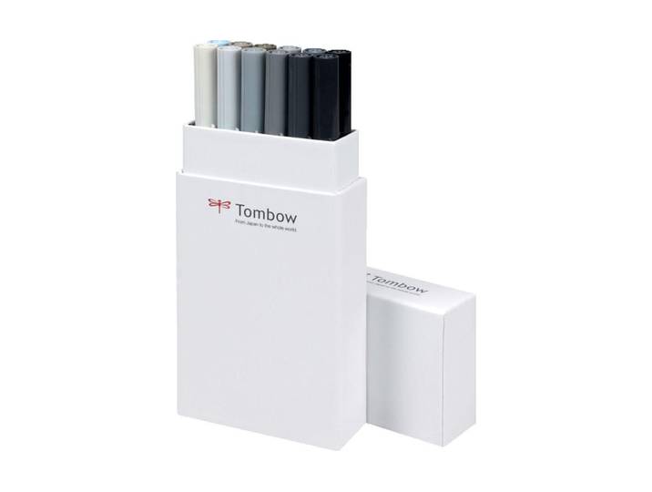 Faserstift TOMBOW ABT 12 Stück, Gra , bunt, Kunststoff, Stifte, Faserstift, Wasservermalbar