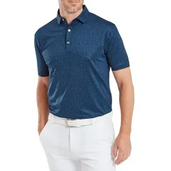 Footjoy Lisle Painted Flower Herren Polo navy
