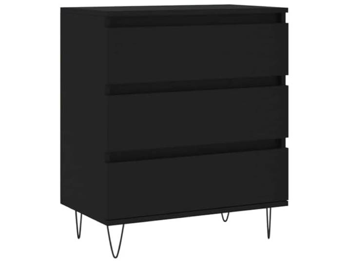 Kaorsrow Sideboard Schwarz 60x35x70 cm Kommode Anrichte Beistellschrank Moderne Anrichte für Wohnzimmer und Flur mit stabilen Eisenbeinen, pflegeleichter Oberfläche und viel Stauraum.