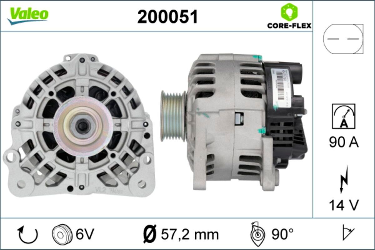 Drehstromgenerator VALEO 200051
