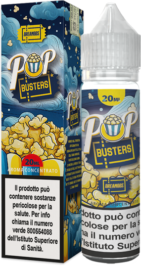Dreamods Pop Busters Liquido Shot 20ml Pop Corn Burro
