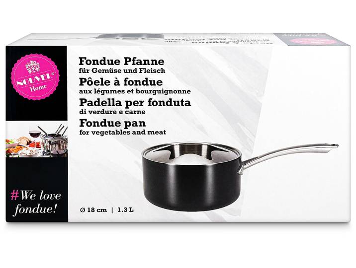 Nouvel Fondue Pfanne für Gemüse und Fleisch 18cm, 1.3Liter