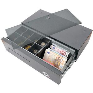 Mogler 45EX2-KE Kassenschublade, 45,3 x 22,5 cm, 4 Schein- und 8 Münzfächer, elektrisch über RJ12