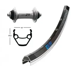 V-RAD 28X1.75DEORE XT SILB.SSP 36L EXAL ZX 19 SCHW/SILB..NIRO-SPEI.