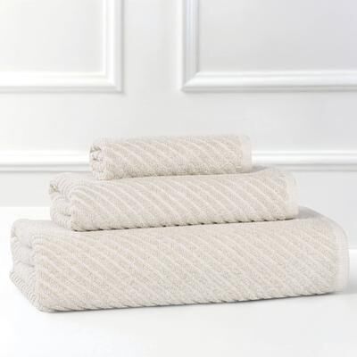 Superior Amelia Cotton Viscose Blend 3-Piece Towel Set Ultra Soft, Highly Absorbent, Quick Dry Bath Towel Set