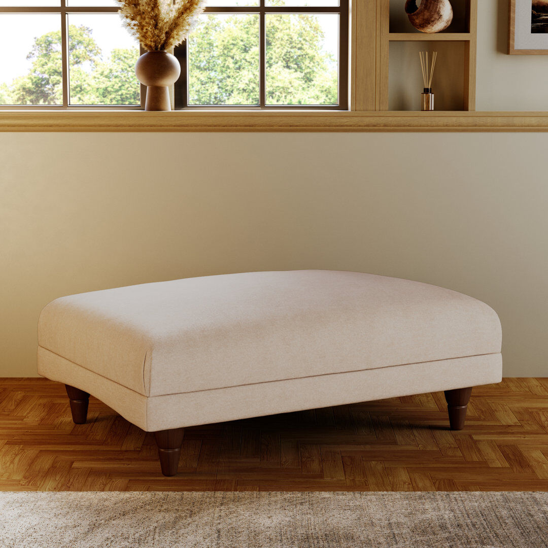ClassicLiving Adaku Banquette Footstool Burnished Beech/Marble 37.5cm H X 101cm W X 70cm D