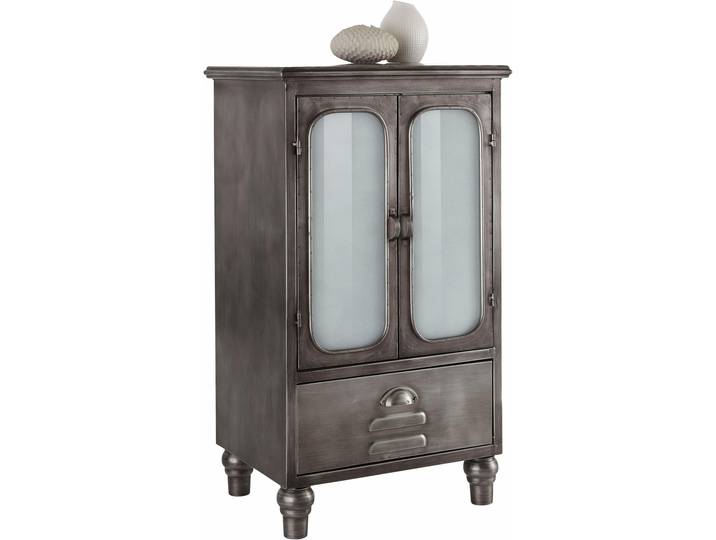 Kommode HOME AFFAIRE Industrial , grau (metallgrau), B:50cm H:87cm T:38cm, Metall, Sideboards, Kommode