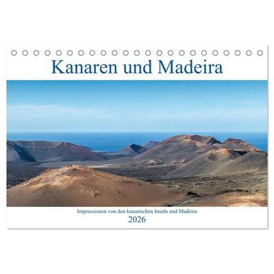 Kanaren und Madeira (Tischkalender 2026 DIN A5 quer), CALVENDO Monatskalender