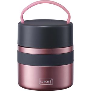 Lurch Thermobehälter Iso-Pot 2.0 00240845, Edelstahl, hält 12 h warm, rosegold, auslaufsicher, 500 ml