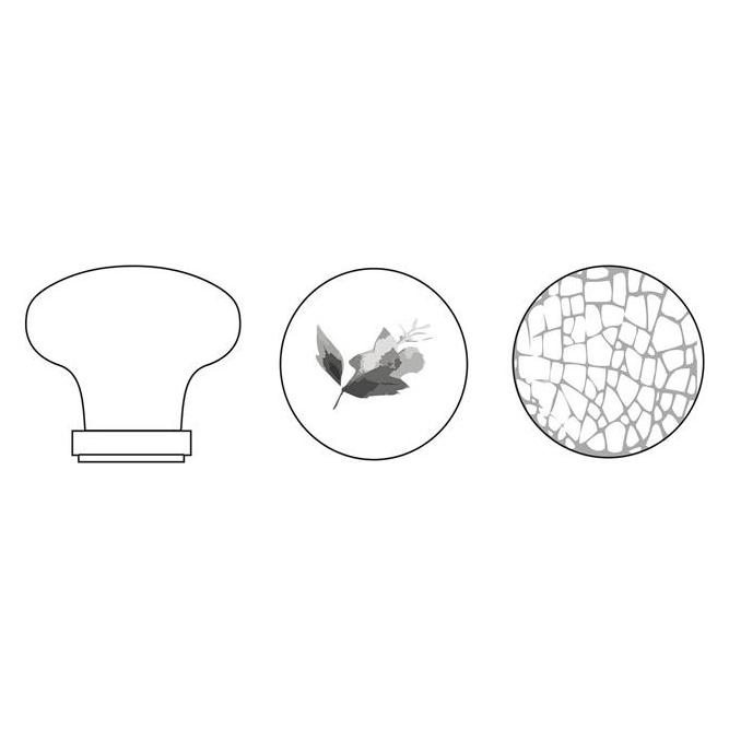 Domoletti FURNITURE KNOB D30 7-818.45 CRACKED (36515780)