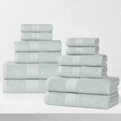 Superior Eco-Friendly Sustainable Cotton 12-Piece Bathroom Towel Set