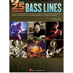 25 Great Bass Lines -For Bass Guitar- (Book & CD), Sachbücher von Glenn Letsch, Various