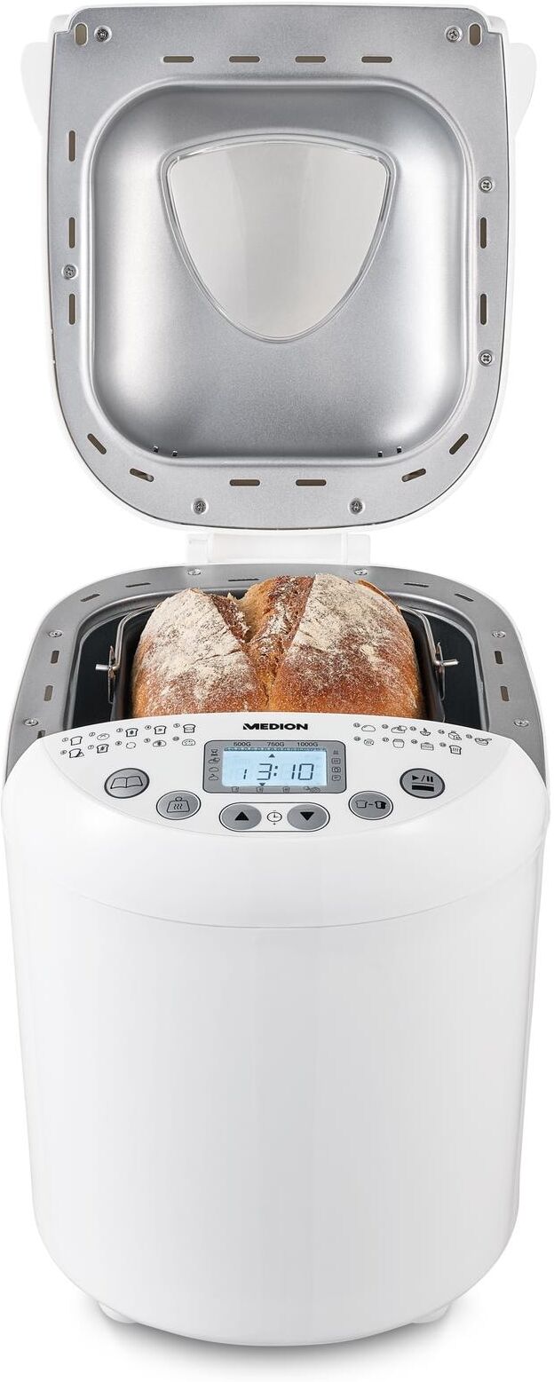 Medion Brotbackautomat "11011 Brotbackautomat", weiss (weiß), B:24cm H:30cm, Brotbackautomaten, Brotbackautomat weiß Einheitsgröße