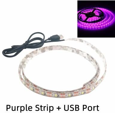Uplift Picks Flexible USB LED Strip Lights For Brighter TV And Room Accents purple 2 Meters