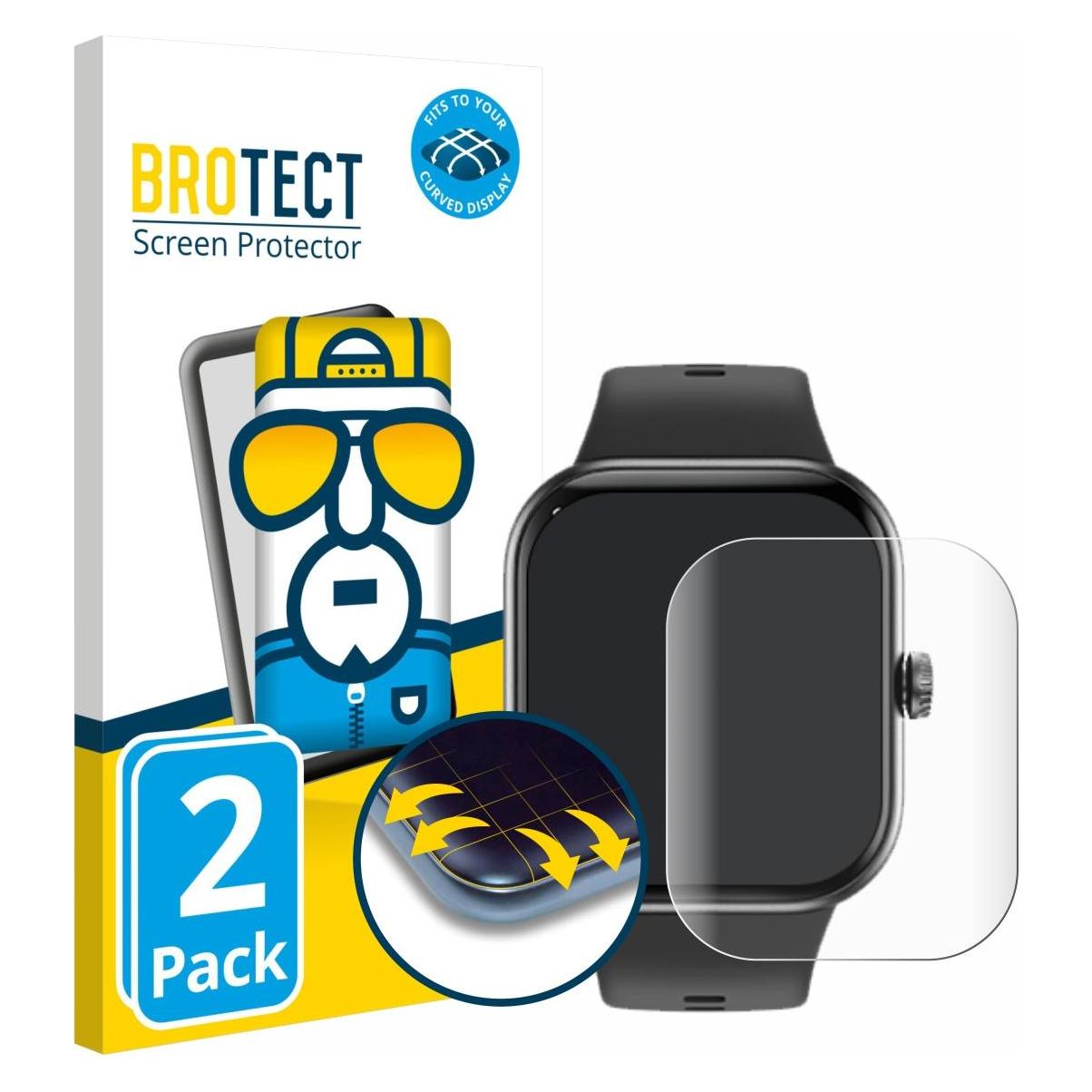 Brotect Fullscreen für Honor Choice InFoWear Watch 2 Pro Schutzfolie Displayschutz Folie Klar Transparent (5162247)