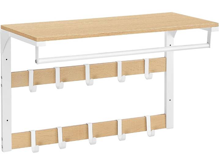 Wandgarderobe mit Ablage Eichenfarben-Weiss