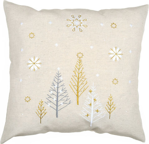 Stickkissen"Winterwald modern"