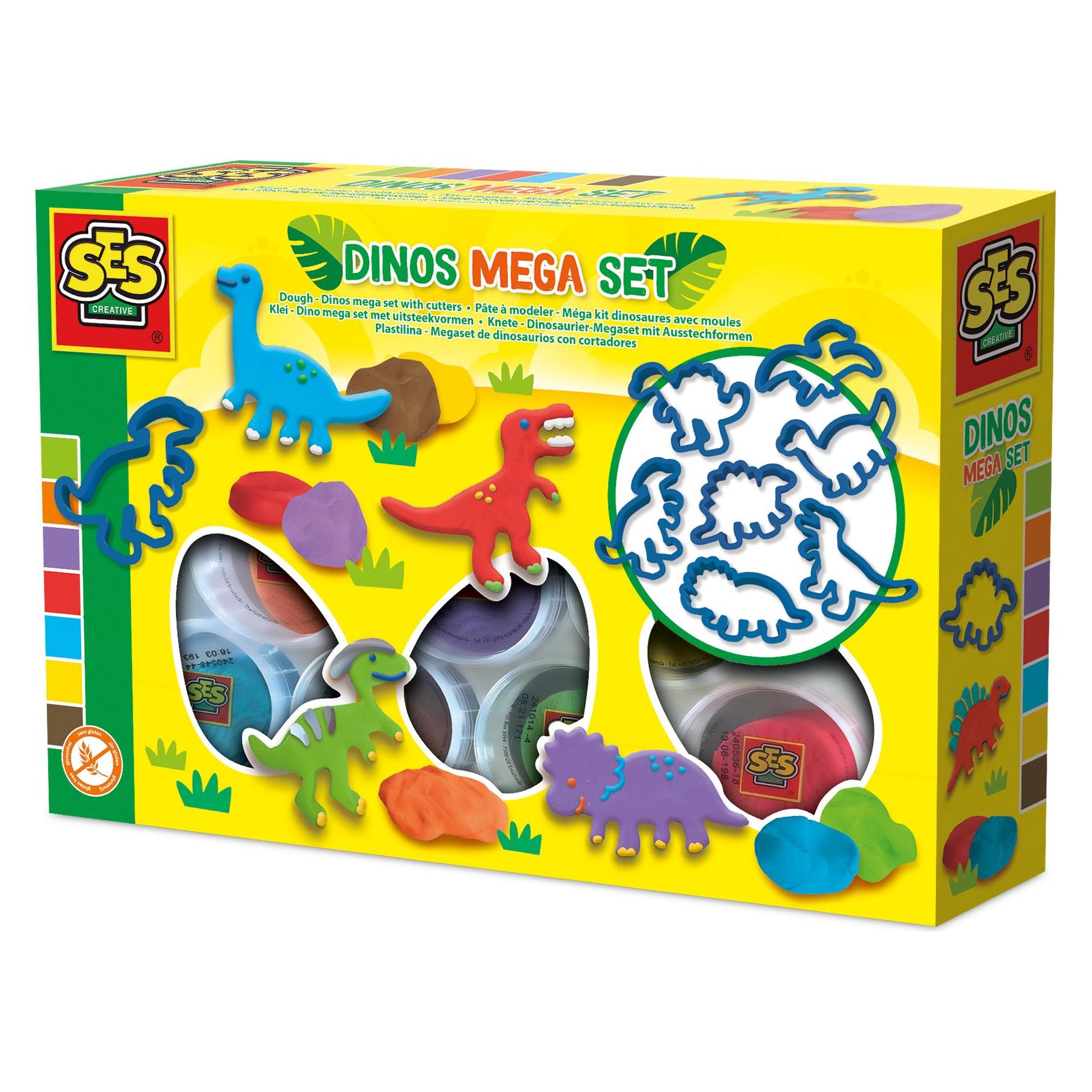 Ses Knete - Mega-Dinosaurier-Set mit Ausstechformen (00503)